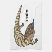 Linge De Cuisine Caricature de lézard rouge (Vertical)