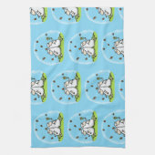 Linge De Cuisine Caricature de moutons mignons amis et papillons (Vertical)