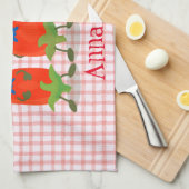 Linge De Cuisine Caricature de piments chantants mignons (Quart Plié)