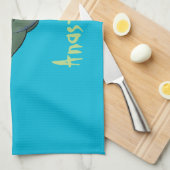 Linge De Cuisine Caricature de plesiosaure, monstre marin mignon et (Quart Plié)