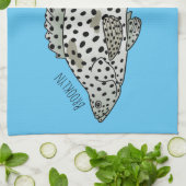 Linge De Cuisine Caricature de poissons de mérou à bosse (Plié)