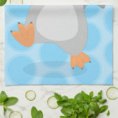 Linge De Cuisine Caricature de poussin de pingouin mignon et joyeus (Plié)