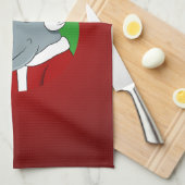 Linge De Cuisine Caricature de rhinocéros de Noël (Quart Plié)