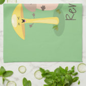 Linge De Cuisine Caricature des champignons de champignons de cave  (Plié)