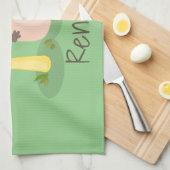 Linge De Cuisine Caricature des champignons de champignons de cave  (Quart Plié)