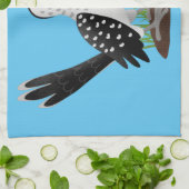 Linge De Cuisine Caricature d'oiseau de safari de barbecue jaune am (Plié)