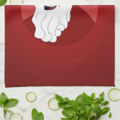 Linge De Cuisine Caricature du Père Noël noir (Plié)