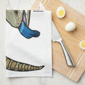 Linge De Cuisine Caricature en bleu (Quart Plié)