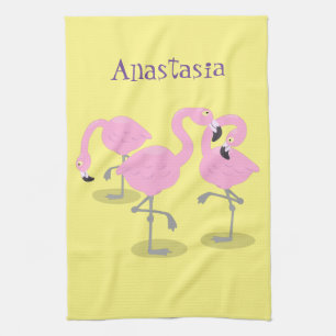 Linge De Cuisine Caricature en trio flamand rose mou