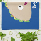 Linge De Cuisine Caricature joli sourire taco dessin animé (Plié)