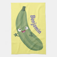 Caricature joyeux de courgettes mignonnes