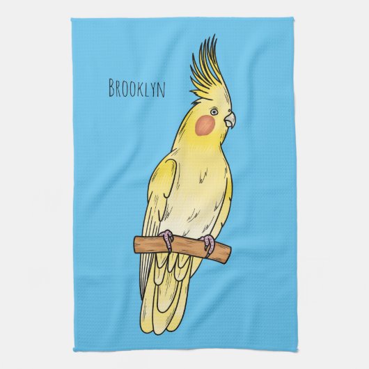 Linge De Cuisine Caricature pour oiseaux Cockatiel (Vertical)