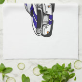 Linge De Cuisine Caricature sur les muscles blancs - Choisir la cou (Plié)