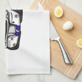 Linge De Cuisine Caricature sur les muscles blancs - Choisir la cou (Quart Plié)