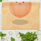 Linge De Cuisine Caricature vert oignon brun joli (Plié)