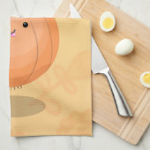 Linge De Cuisine Caricature vert oignon brun joli (Quart Plié)