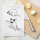 Linge De Cuisine Carlins de nourriture (Quart Plié)