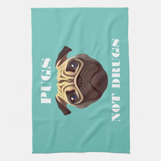 Linge De Cuisine Carlins et non drogues (Vertical)