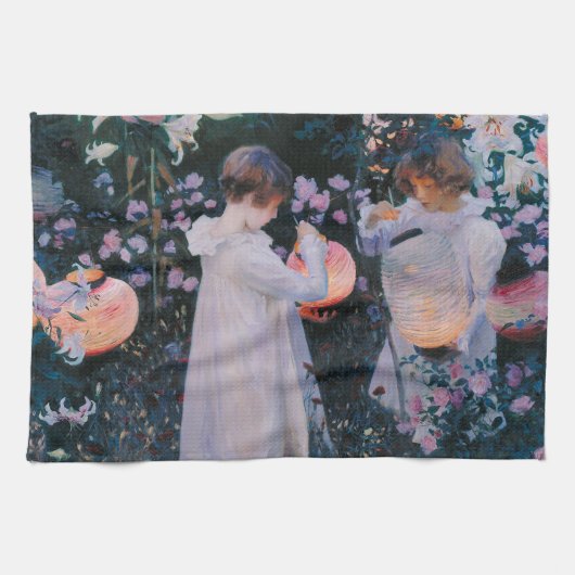 Linge De Cuisine Carnation Lily Lily Rose John Singer Sargent Art (Horizontal)
