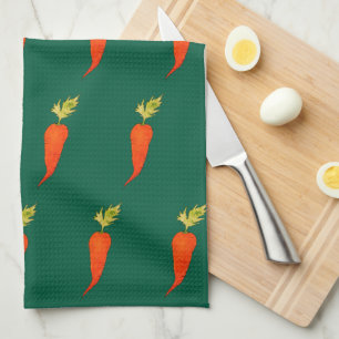 Linge De Cuisine Carotte aquarelle ludique