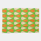 Linge De Cuisine Carottes et panais heureux (Horizontal)