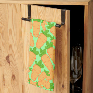 Linge De Cuisine Carottes Oranges Et Vertes