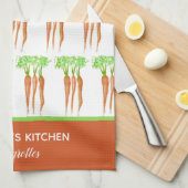 Linge De Cuisine Carottes Rustiques Français Personnalisées (Quart Plié)