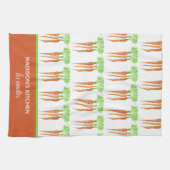 Linge De Cuisine Carottes Rustiques Français Personnalisées (Horizontal)