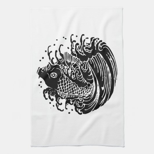 Linge De Cuisine Carpe et eau (Vertical)