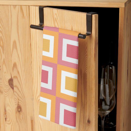 Linge De Cuisine Carré coloré géométrique (Pliage en tiers)