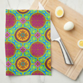 Linge De Cuisine Carreau aztèque lumineux (Quart Plié)
