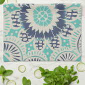 Linge De Cuisine Carreau bleu Batik III (Plié)