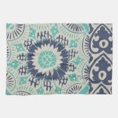 Linge De Cuisine Carreau bleu Batik III (Horizontal)