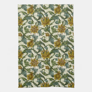 Linge De Cuisine Carreau d'art floral à tige unique de William Morr