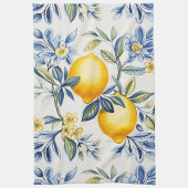 Linge De Cuisine Carreau méditerranéen au citron 