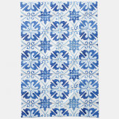 Linge De Cuisine Carreau méditerranéen bleu