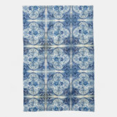 Linge De Cuisine Carreaux anciens en bleu Delft (Vertical)