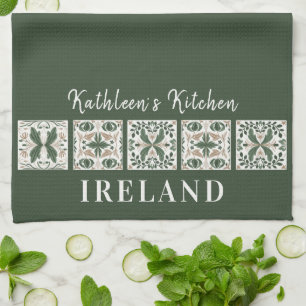 Linge De Cuisine Carreaux celtes Irlande Personnalisé