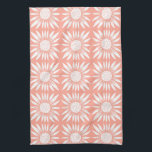 Linge De Cuisine Carreaux de tournesol Motif rose blanc<br><div class="desc">Décorez votre cuisine avec cette serviette d'art cool. Faites un grand cadeau de ménage,  d'anniversaire ou de mariage! Vous pouvez le customiser et ajouter du texte. Consultez ma boutique pour plus de couleurs et de motifs !</div>