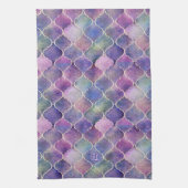 Linge De Cuisine Carreaux florentins avec Monogramme (Vertical)