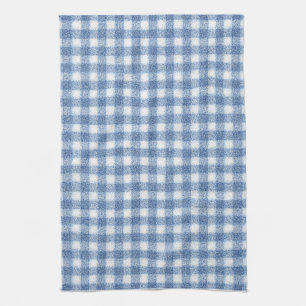 Linge De Cuisine Carreaux Gingham Bleu et Blanc Classiques