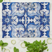 Linge De Cuisine Carreaux vernis portugais style Azulejo (Plié)