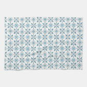 Linge De Cuisine Carrelage bleu marocain Motif (Horizontal)