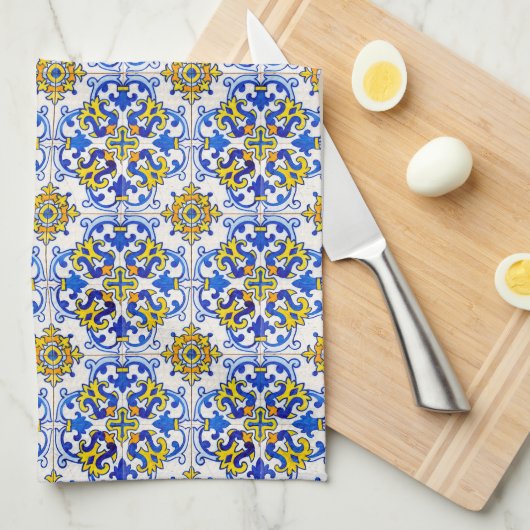 Linge De Cuisine Carrelage d'art Azulejo (Quart Plié)