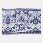 Linge De Cuisine Carrelage d'art populaire mexicain Talavera bleu e (Horizontal)