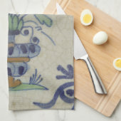 Linge De Cuisine Carrelage Delft Antique Pot de Fleur Céramique (Quart Plié)