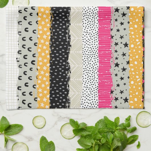 Linge De Cuisine Carrelage en Patchwork : Conception Versatile Sans (Plié)