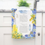 Linge De Cuisine Carrelage méditerranéen | Aquarelle Limoncello Rec<br><div class="desc">Pour un cadeau unique, faites un lot de bonté directement à partir d'une des recettes précieuses de grand-mère, et cadeau avec une serviette de thé héritée imprimée avec la même recette. Transformez les recettes manuscrites de votre mère, de votre grand-mère ou de vos tantes en serviettes de thé magnifiques et...</div>