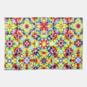 Linge De Cuisine Carrelage méditerranéen, Carreaux d'encre d'alcool (Horizontal)