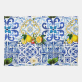 Linge De Cuisine Carrelage méditerranéen, majolica, style sicilien  (Horizontal)